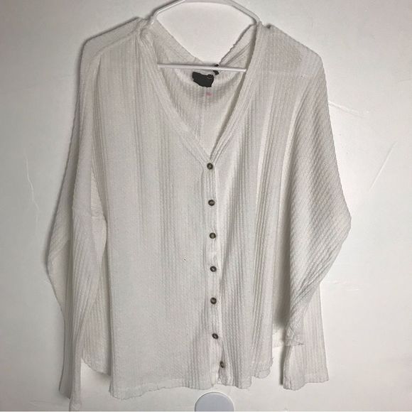 Urban Outfitters White Button-Down Top - Picture 2 of 5